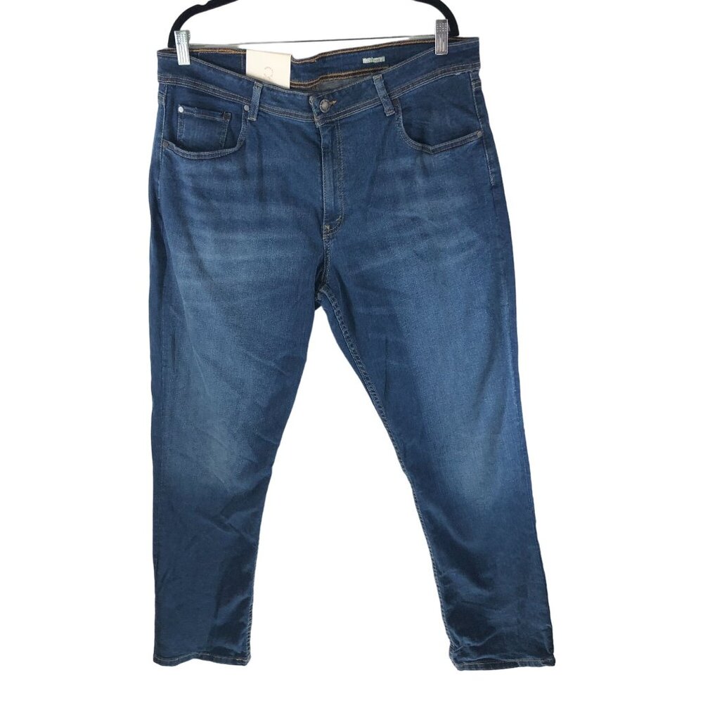 Hawker Rye Mens Straight Fit Jeans Medium Wash Blue Denim 40x34
